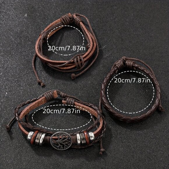 4pcs/set, Men's Simple And Stylish Small Dial Quartz Watch And Bracelet … - Picture 3 of 3